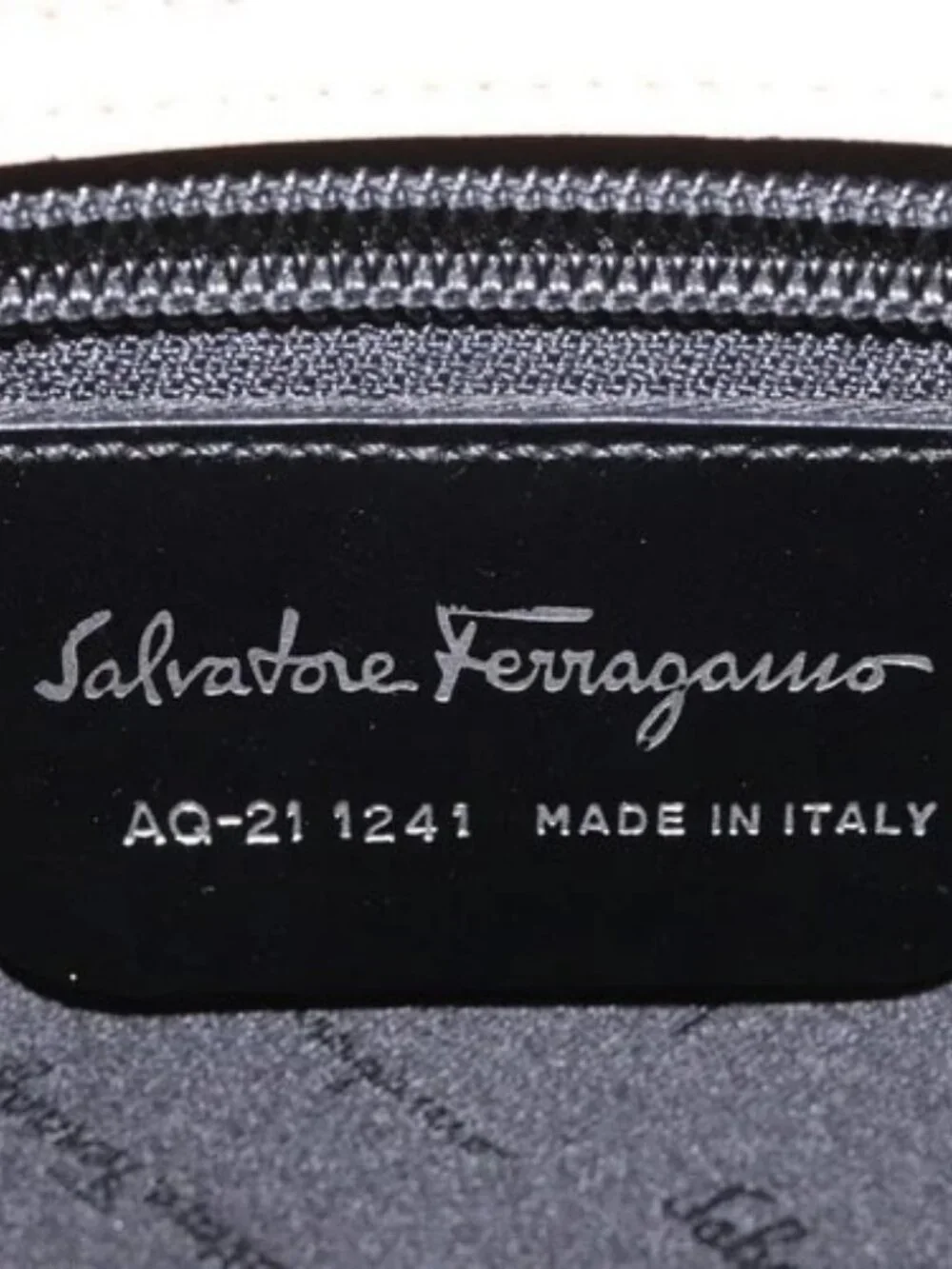 Salvatore Ferragamo Tote Bag Enamel Black Silver Auth bs25067